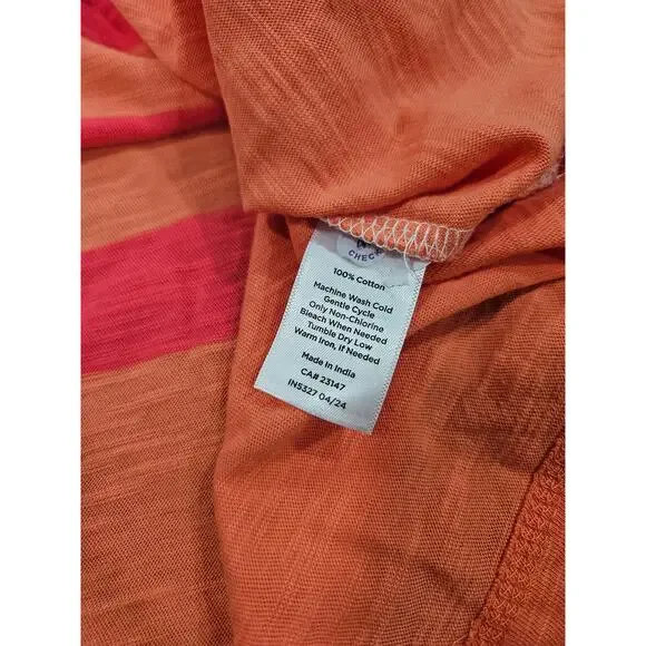 T by Talbots Stripe Tee 1X Dopamine Coastal Spring Teacher Capsule Plus Size - Picture 3 of 6